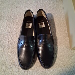 New Bruno Magli Men's Keene Black Leather Slip-Ons